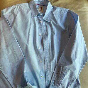Relwen Men's LS Blue Dress Shirt.  XXL